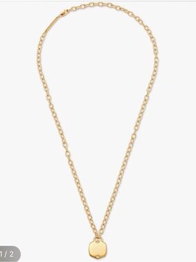 Kendra Scott Davis Chain Link 18K Gold Vermeil Diamond Necklace